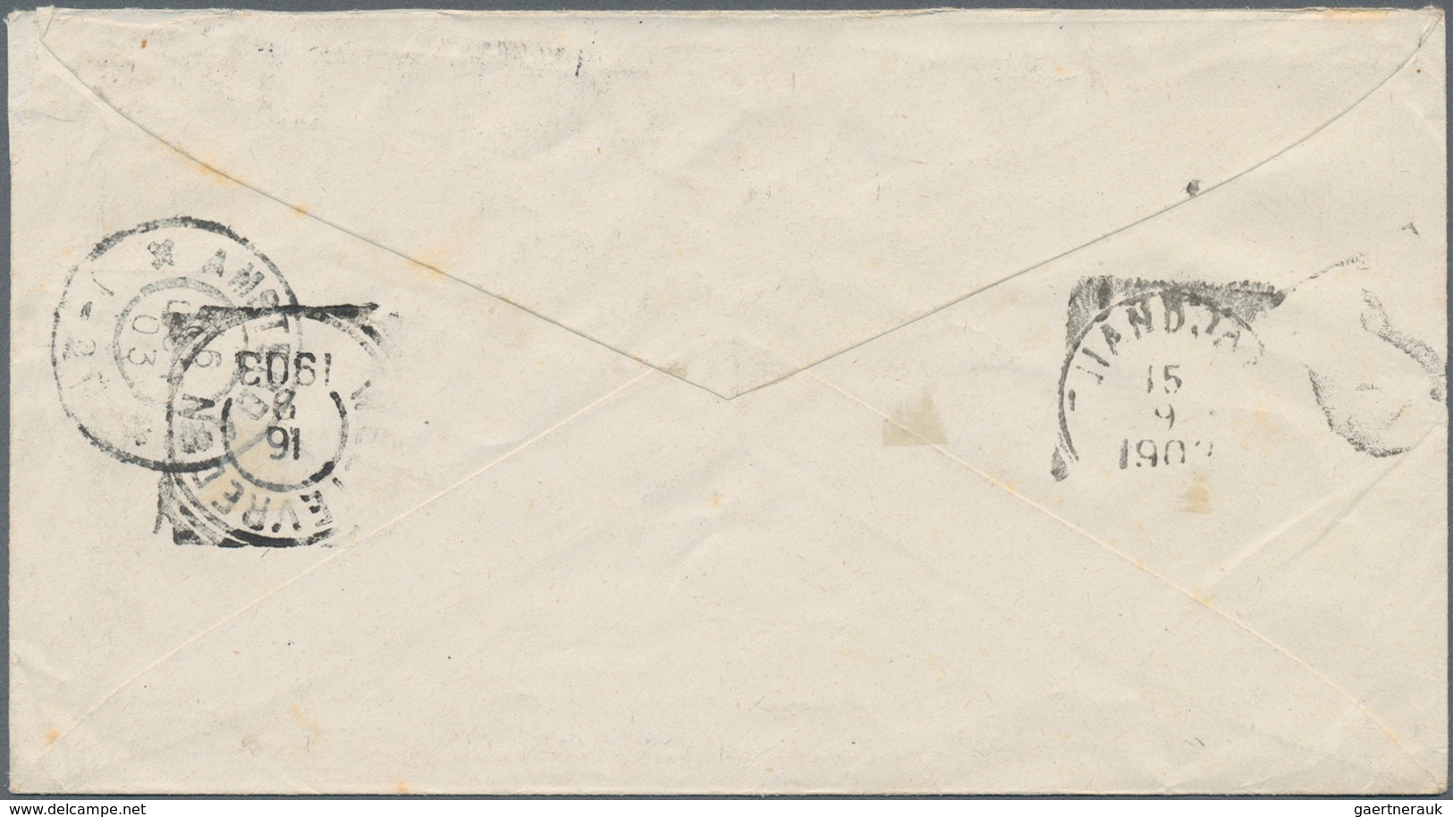 Niederländisch-Indien: 1903, Two Stationery Envelopes With Imprints: "12½ Ct NED-INDIE." On 20 C Blu - Nederlands-Indië