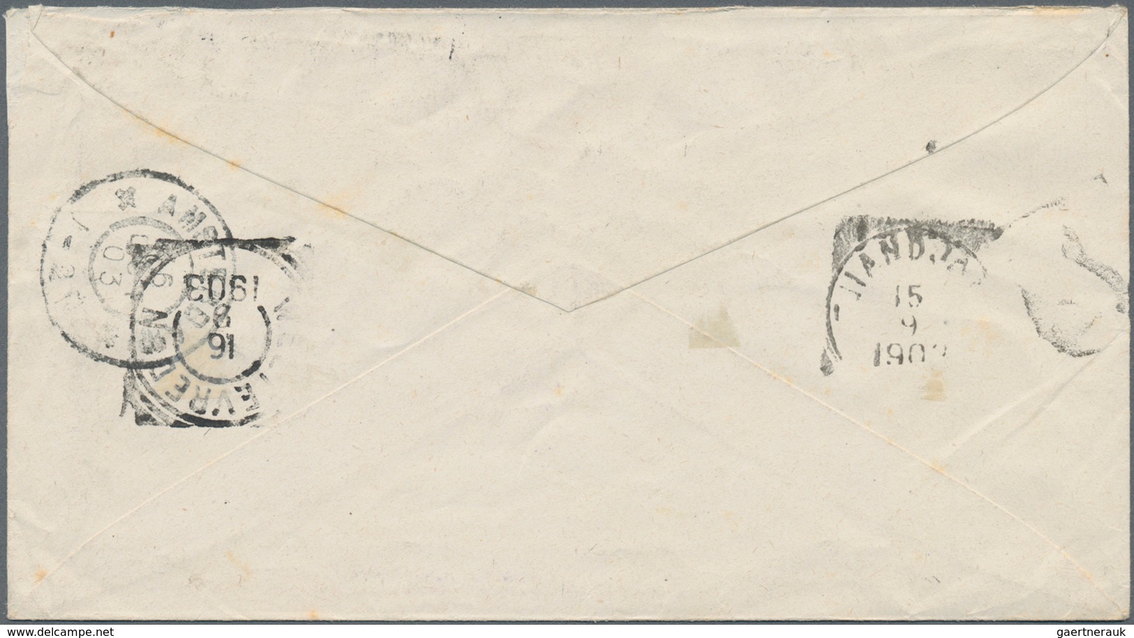 Niederländisch-Indien: 1903, Two Stationery Envelopes With Imprints: "12½ Ct NED-INDIE." On 20 C Blu - Netherlands Indies