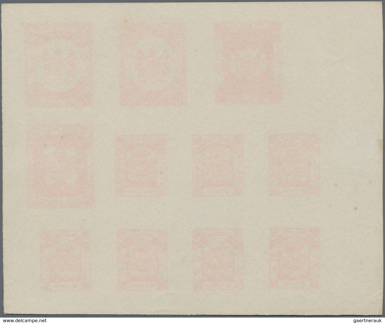 Nordborneo: 1883 (ca.): Composite Colour Trials Of 11 Values (as Issued/unissed) With ½c., 1c., 2c., - Nordborneo (...-1963)