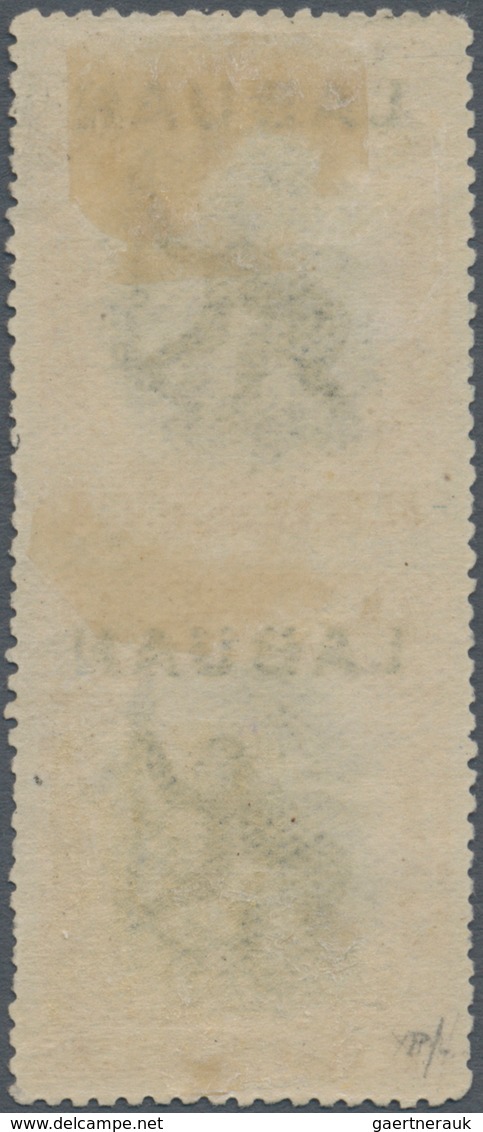 Nordborneo: 1900-02, LABUAN Overprinted 4c. Black And Yellow-brown Vertical Pair Imperf Between, Min - Nordborneo (...-1963)