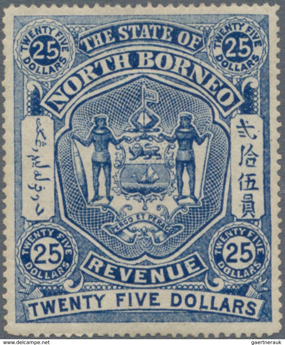 Nordborneo - Stempelmarken: 1889/1894 Revenues: Single Die Proof In Yellow, Colour Proof In Violet-s - Noord Borneo (...-1963)
