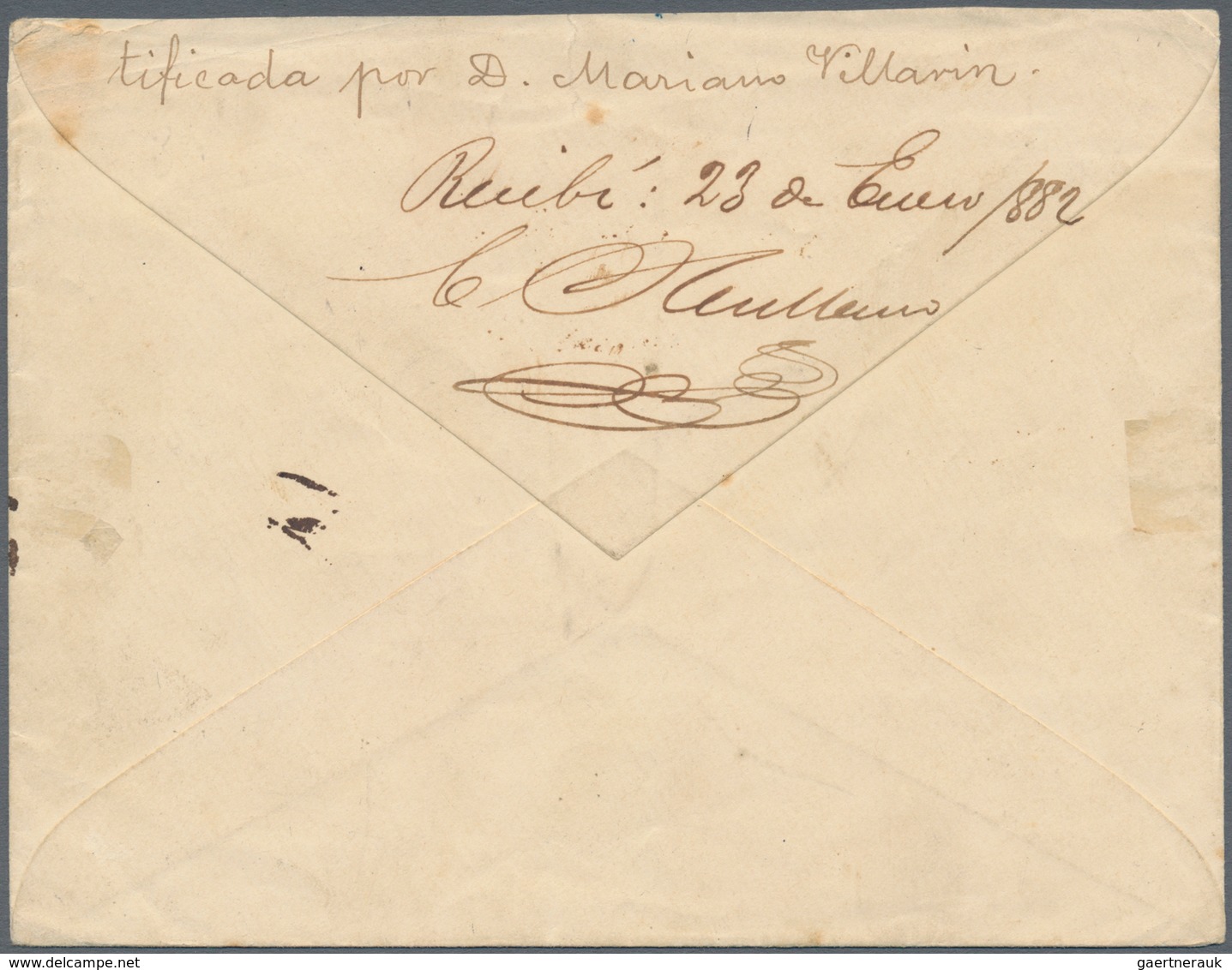 Philippinen: 1879/80, 250 Mils.brown, 2 ½ Cts Brown (horizontal Pair), On Registered Cover From Capi - Philippinen