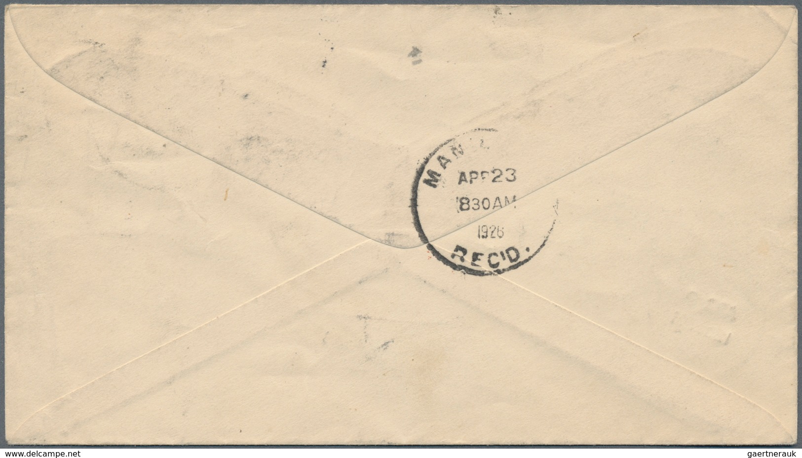 Philippinen - Ganzsachen: 1926, 4 C Red Postal Stationery Cover With Additional Franking 2x 6 C Viol - Filippijnen