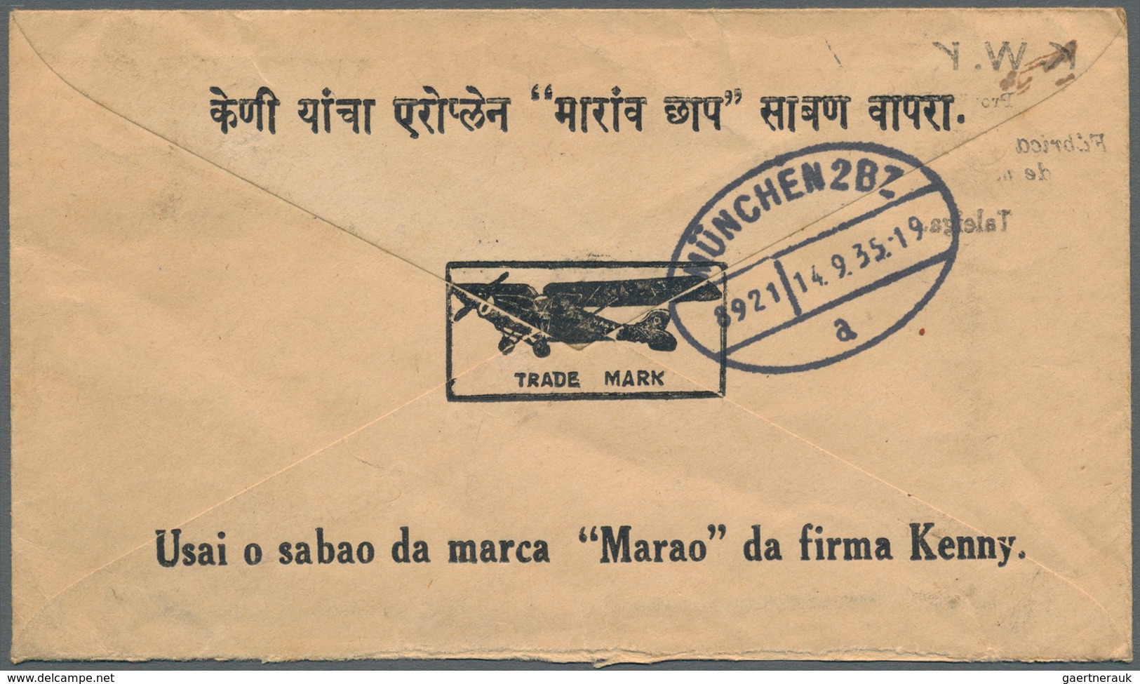 Portugiesisch-Indien: 1935-1937, Two Registered Covers From Nova Goa To Munich, Germany As 1) 1935 P - Portugiesisch-Indien