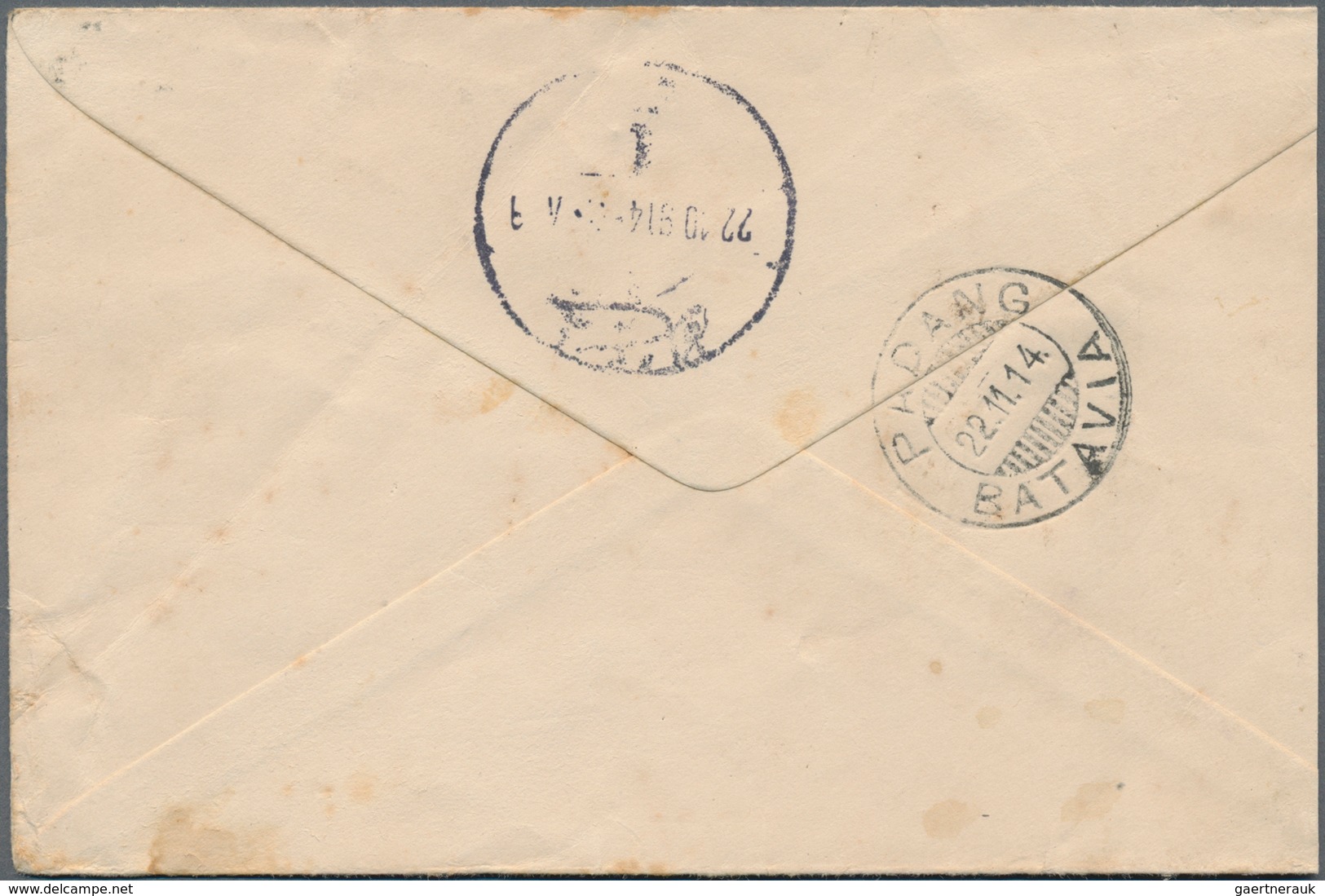Saudi-Arabien - Stempel: 1914, "MECQUE 2 - 21/10/14" Black Cds. On Turkey 1 Pia. Blue Postal Station - Saudi-Arabien