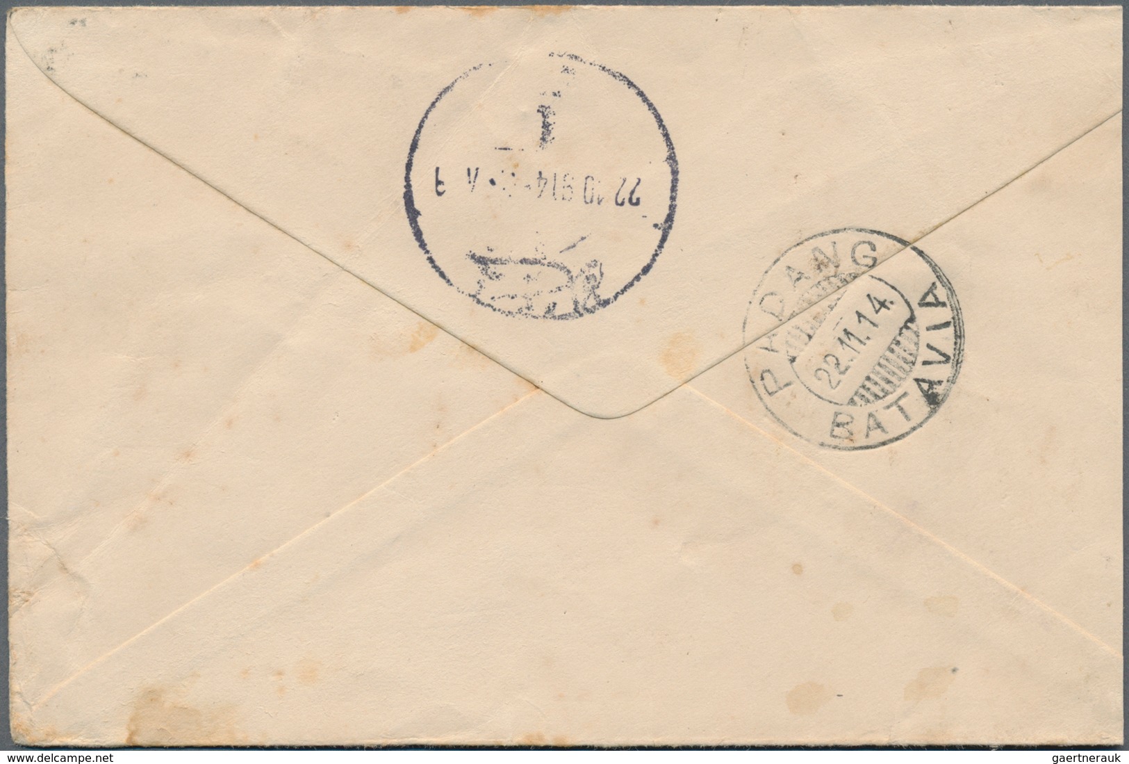 Saudi-Arabien - Stempel: 1914, "MECQUE 2 - 21/10/14" Black Cds. On Turkey 1 Pia. Blue Postal Station - Saoedi-Arabië