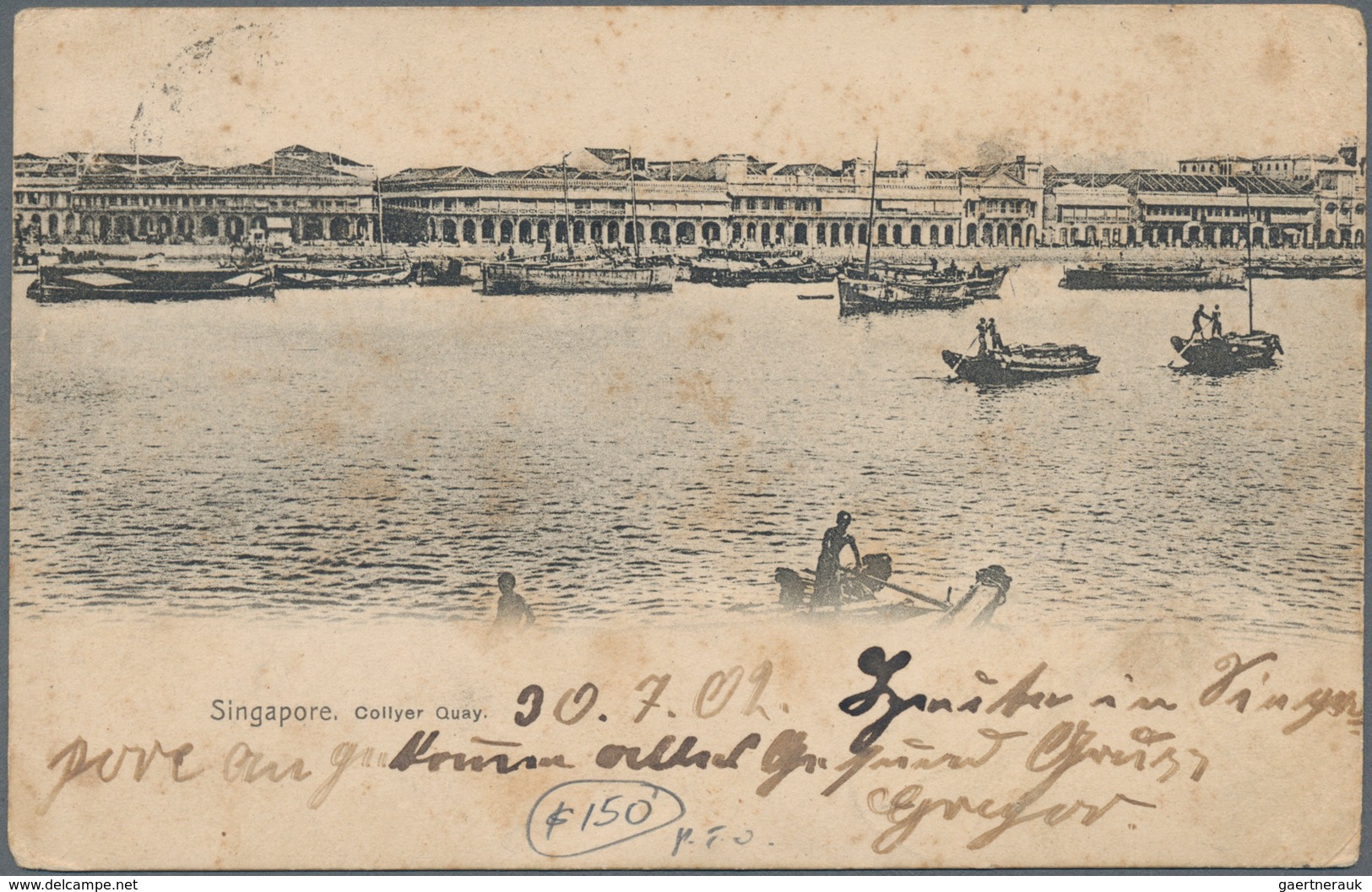 Singapur: 1900/1902 Tanjong Pagar: Two Singapore Picture Postcards Used At Tanjong Pagar P.O., I.e. - Singapore (...-1959)