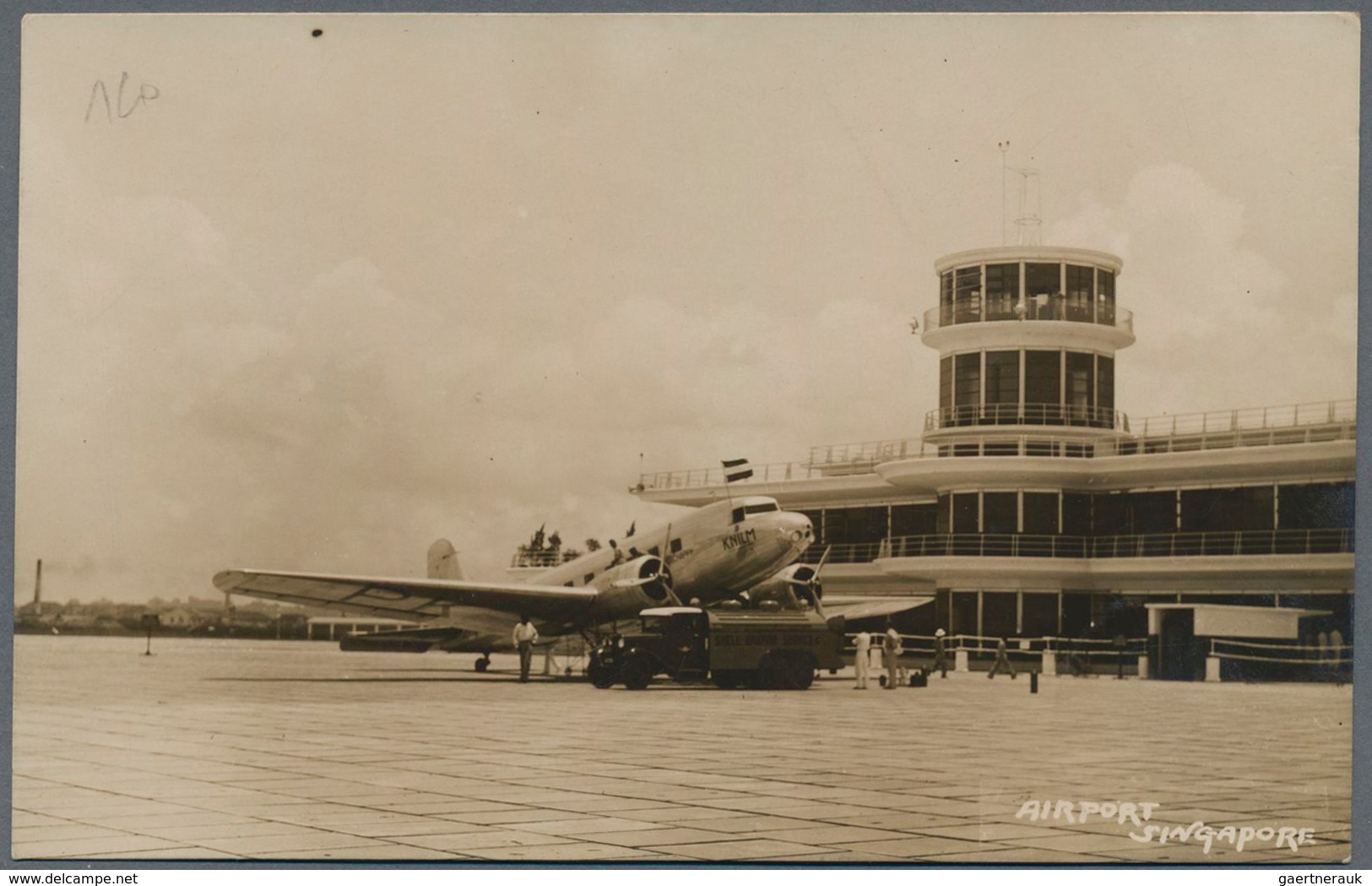 Singapur: 1937: Picture Postcard Showing Photograph Of Singapore Kallang Airport, Used To BELGIUM, F - Singapore (...-1959)