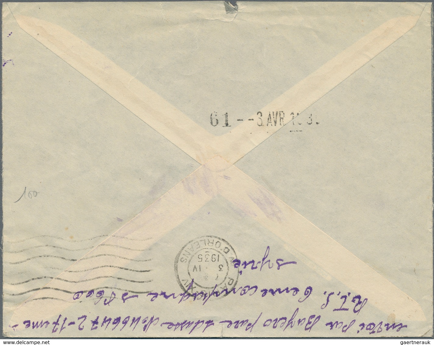 Syrien: 1923, French Military mail five covers tied by "TRESOR ET POSTES 600A - 3/8/23" cds., "T.E.P