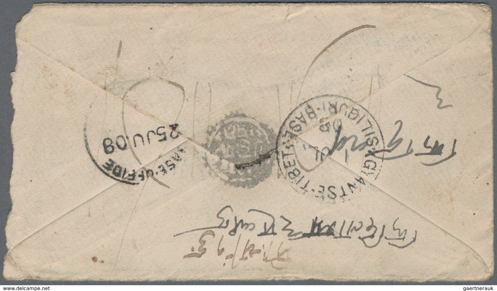 Tibet: 1919/36, India P.o. In Tibet, Covers (5) All To Nepal With "Siliguri Base Office 4 FE 19", Ot - Asia (Other)