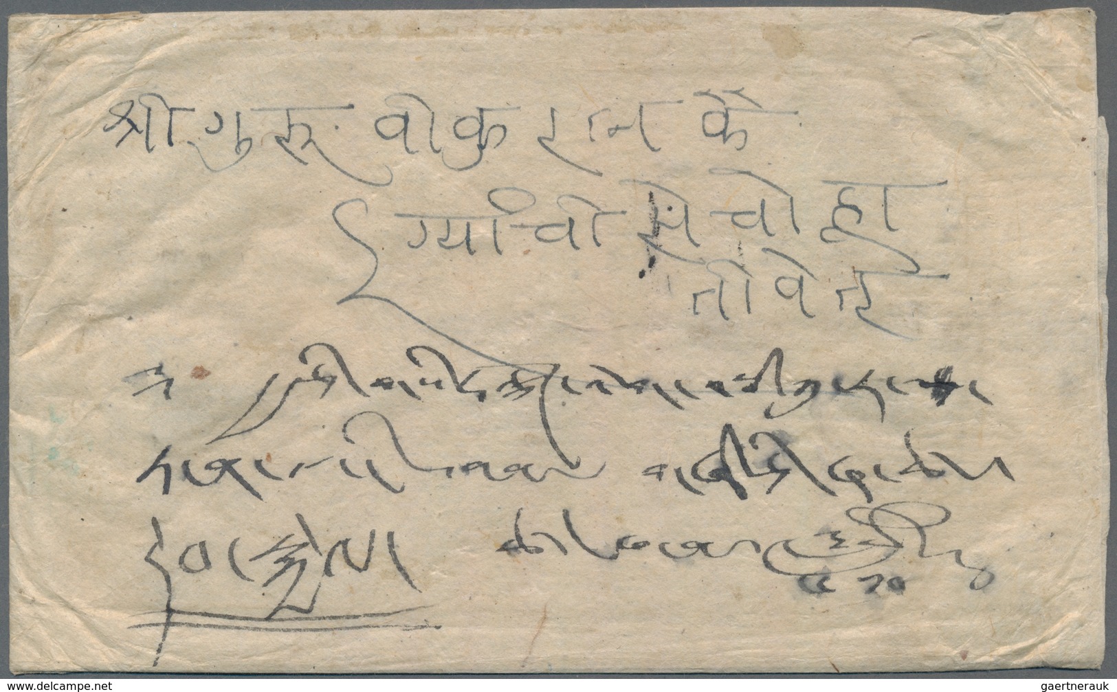 Tibet: 1933, 4 T. Green Tied "Shigatse" (Hellrigl Type T46) To Reverse Of Registered Inland Cover, C - Sonstige - Asien