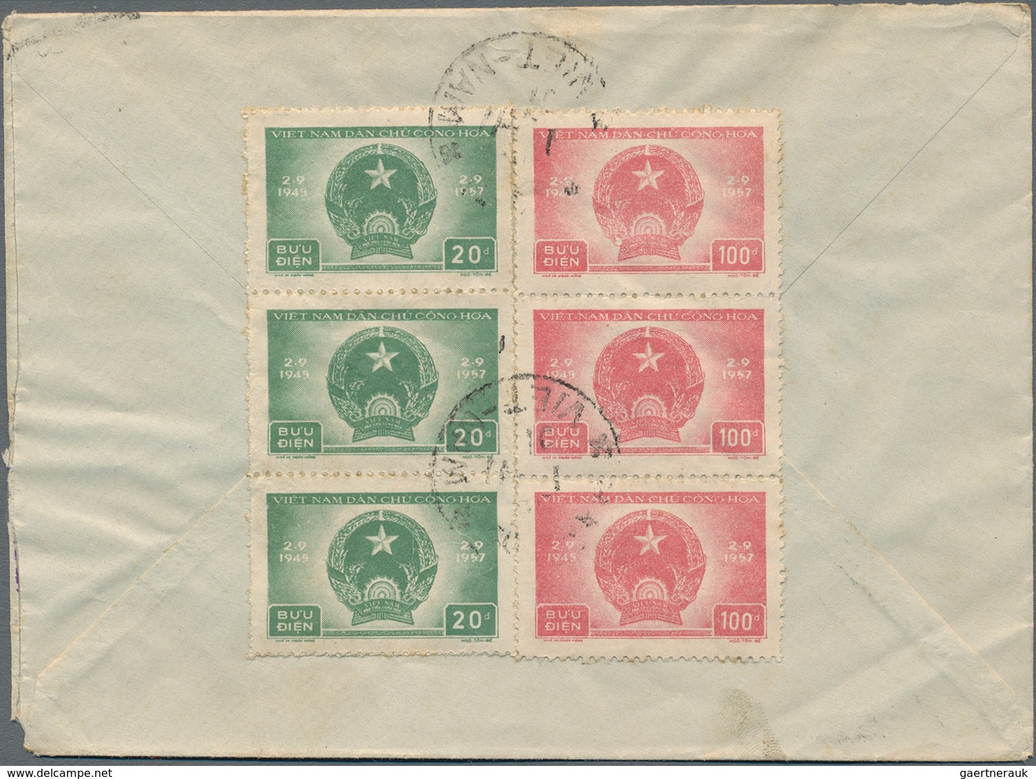 Vietnam-Nord (1945-1975): 1957. Surface Letter With A Bi-colored Mixed Franking Of Michel Nr. 61 And - Vietnam