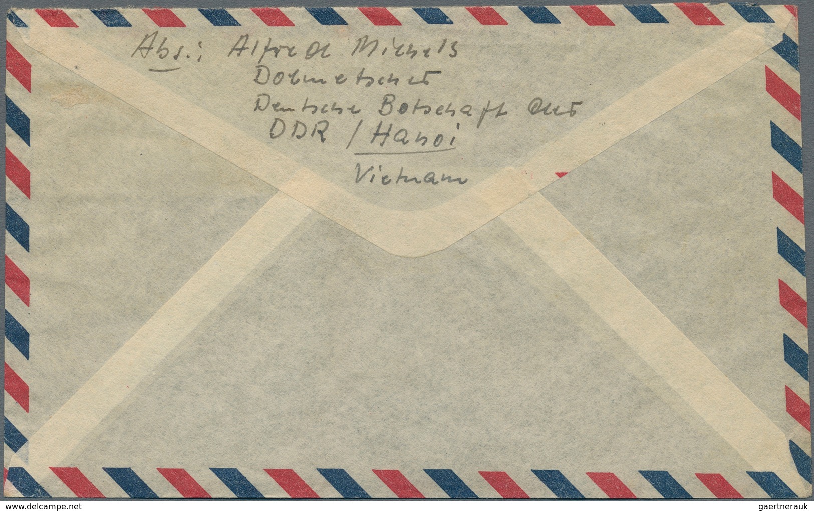 Vietnam-Nord (1945-1975): 1959. Air Mail Letter With Mixed Franking Of Michel Nr. 8, 13a And 54 (rar - Vietnam