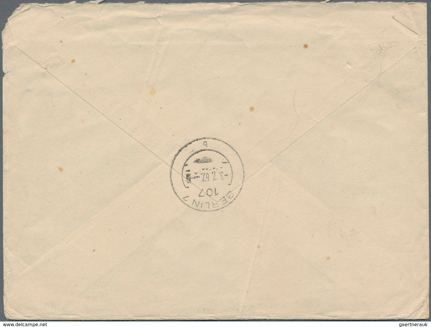 Vietnam-Nord (1945-1975): 1967/1976: a) Letter of the Vietnamese Women Union with a mixed franking o