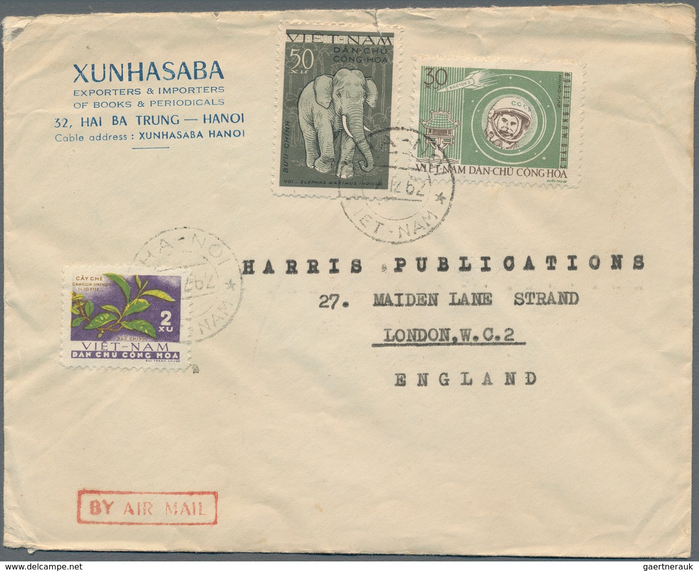 Vietnam-Nord (1945-1975): 1968 (ca.): Mixed Frankings: A) Xunhasaba Folded Bulletin That Announces T - Vietnam