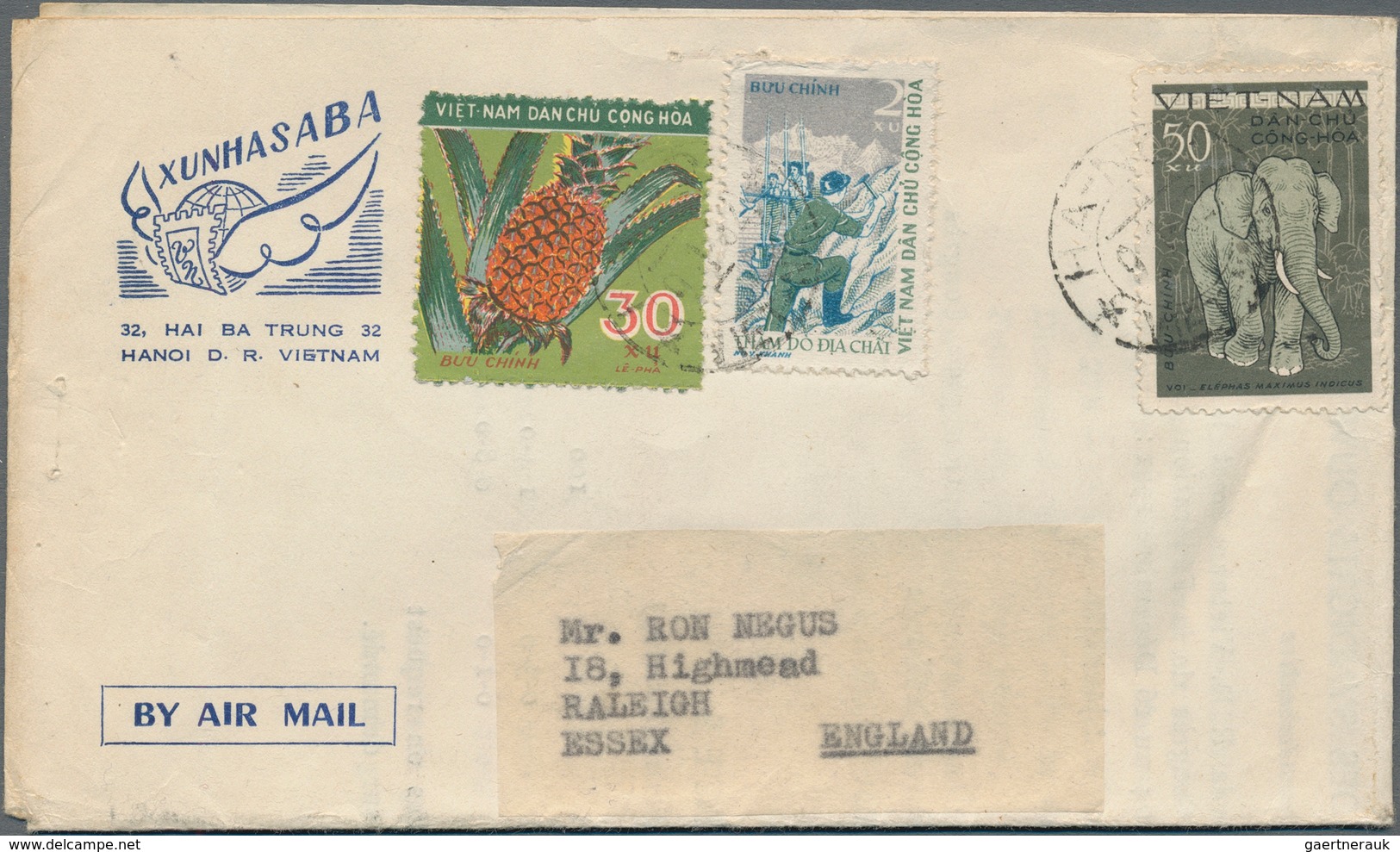 Vietnam-Nord (1945-1975): 1968 (ca.): Mixed Frankings: A) Xunhasaba Folded Bulletin That Announces T - Vietnam