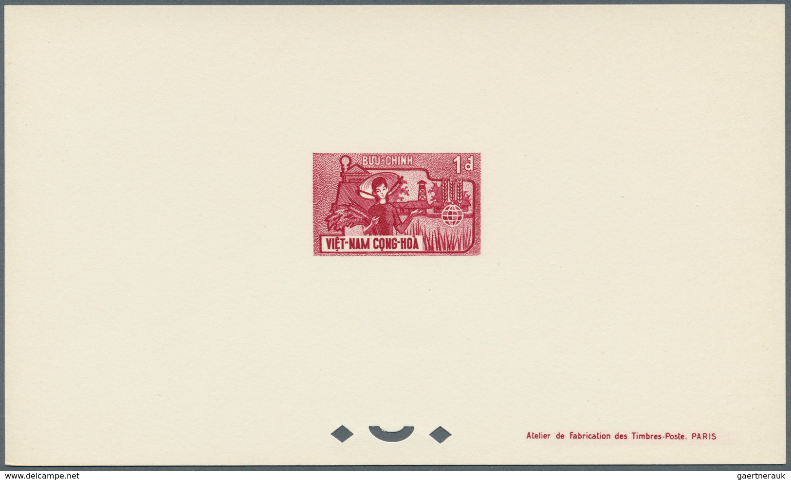 Vietnam-Süd (1951-1975): 1963, "Battle Against Hunger", Cpl Set In Four De-LUXE Sheets On White Card - Vietnam