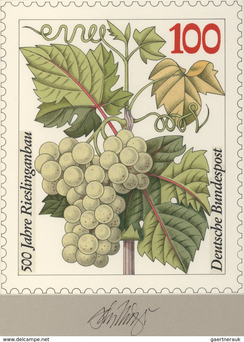 Thematik: Alkohol-Wein / Alcohol-wine: 1990, Bund, Nicht Angenommener Künstlerentwurf (17x20) Von Pr - Wines & Alcohols