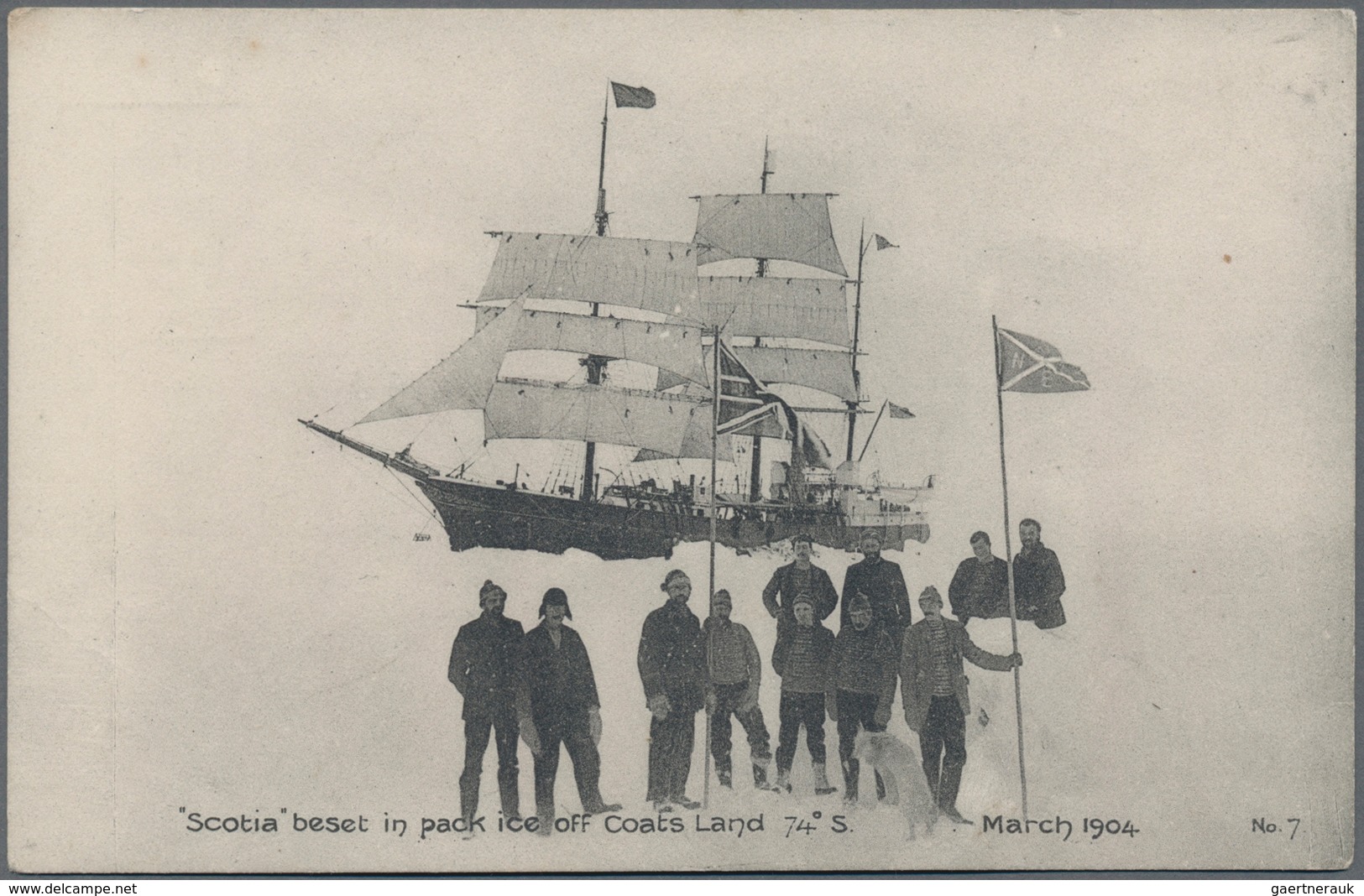 Thematik: Antarktis / Antarctic: 1904, "Scotia" Expedition, Two Contemporary Ppc: Scotia Stuck In Ic - Sonstige & Ohne Zuordnung