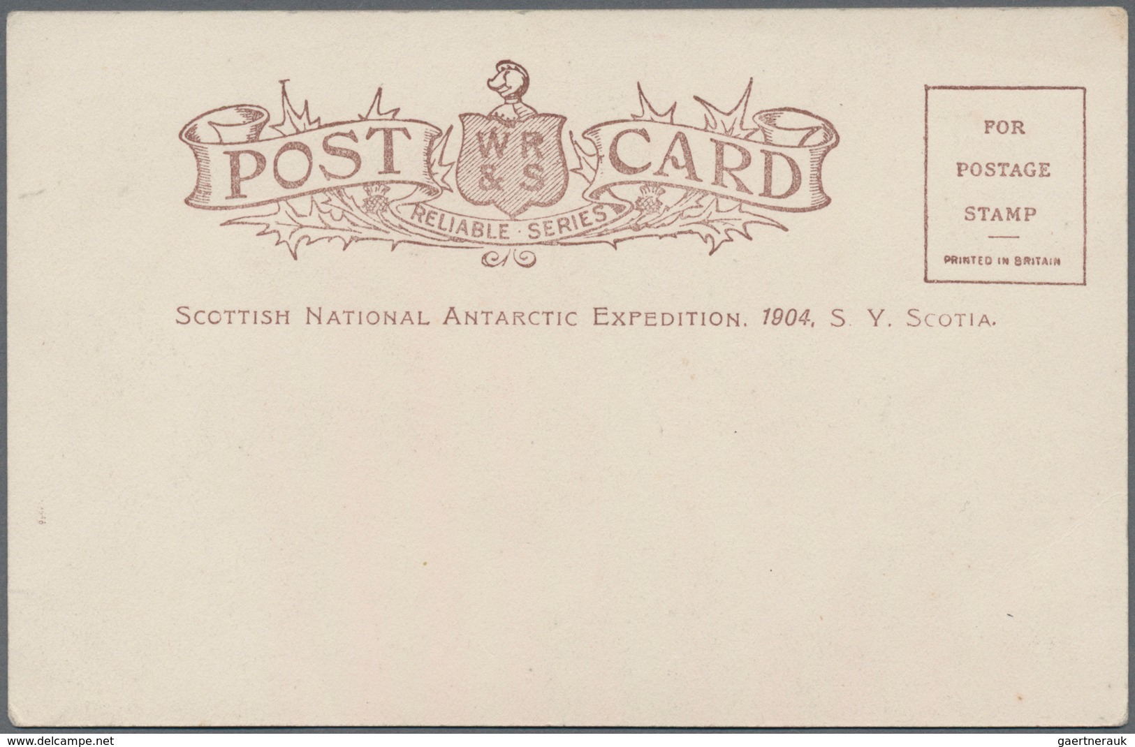 Thematik: Antarktis / Antarctic: 1904, "Scotia" Expedition, Two Contemporary Ppc: Scotia Stuck In Ic - Andere & Zonder Classificatie