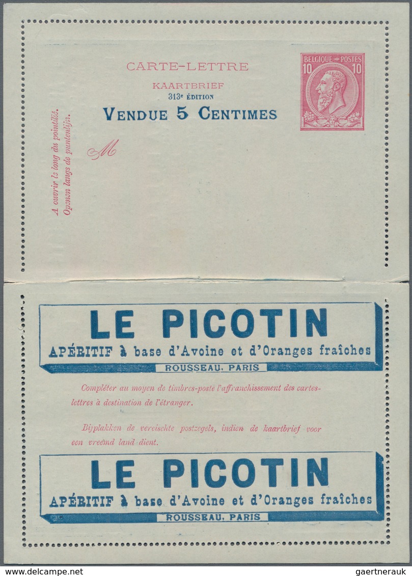 Thematik: Anzeigenganzsachen / Advertising Postal Stationery: 1888 (ca.), Belgium. Advertising Lette - Zonder Classificatie