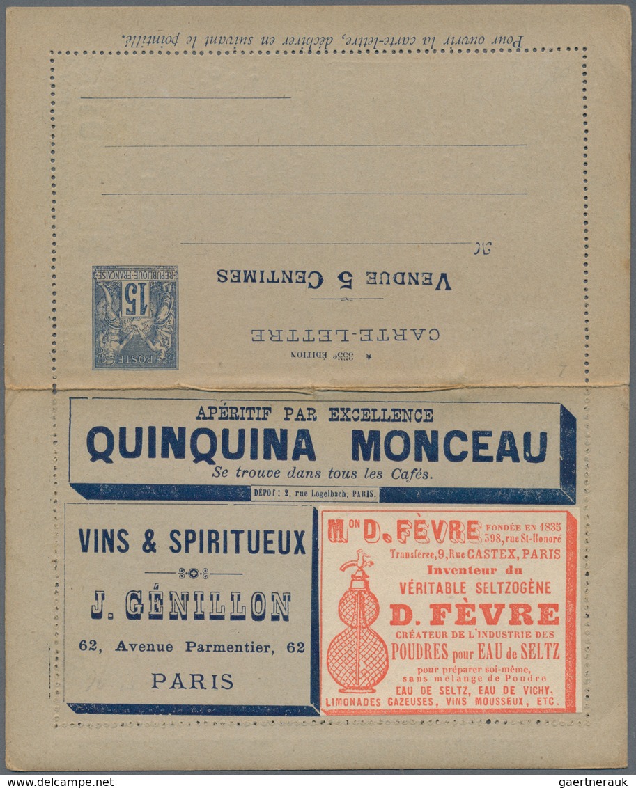 Thematik: Anzeigenganzsachen / Advertising Postal Stationery: 1890 (approx.), France. Advertising Le - Ohne Zuordnung