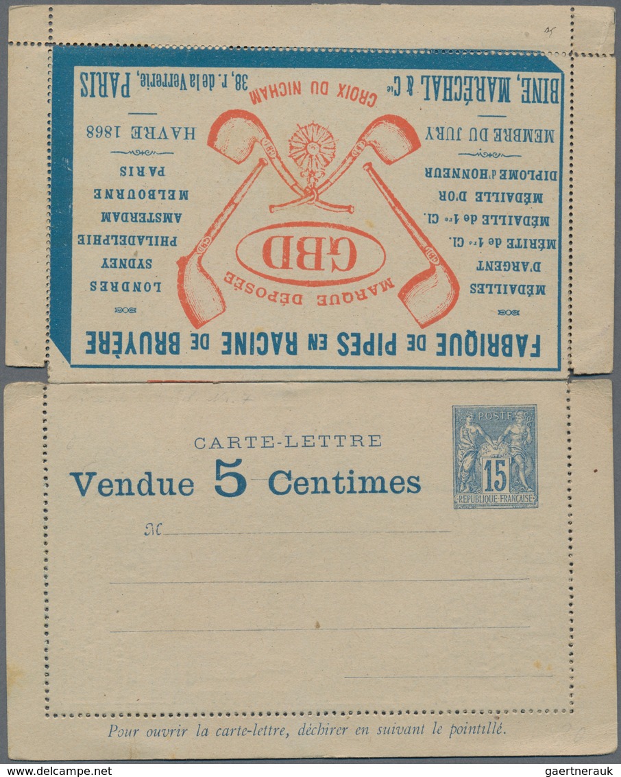 Thematik: Anzeigenganzsachen / Advertising Postal Stationery: 1890 (approx.), France. Advertising Le - Unclassified