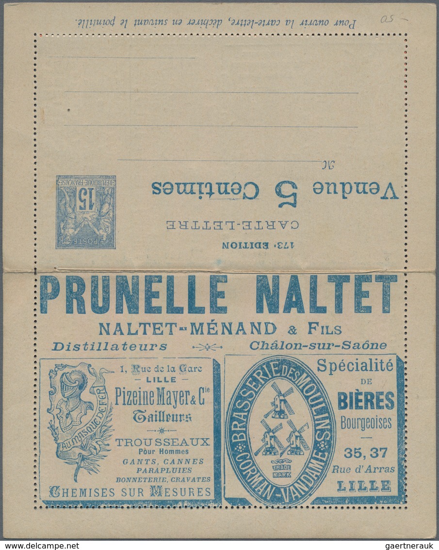 Thematik: Anzeigenganzsachen / Advertising Postal Stationery: 1890 (approx.), France. Advertising Le - Unclassified