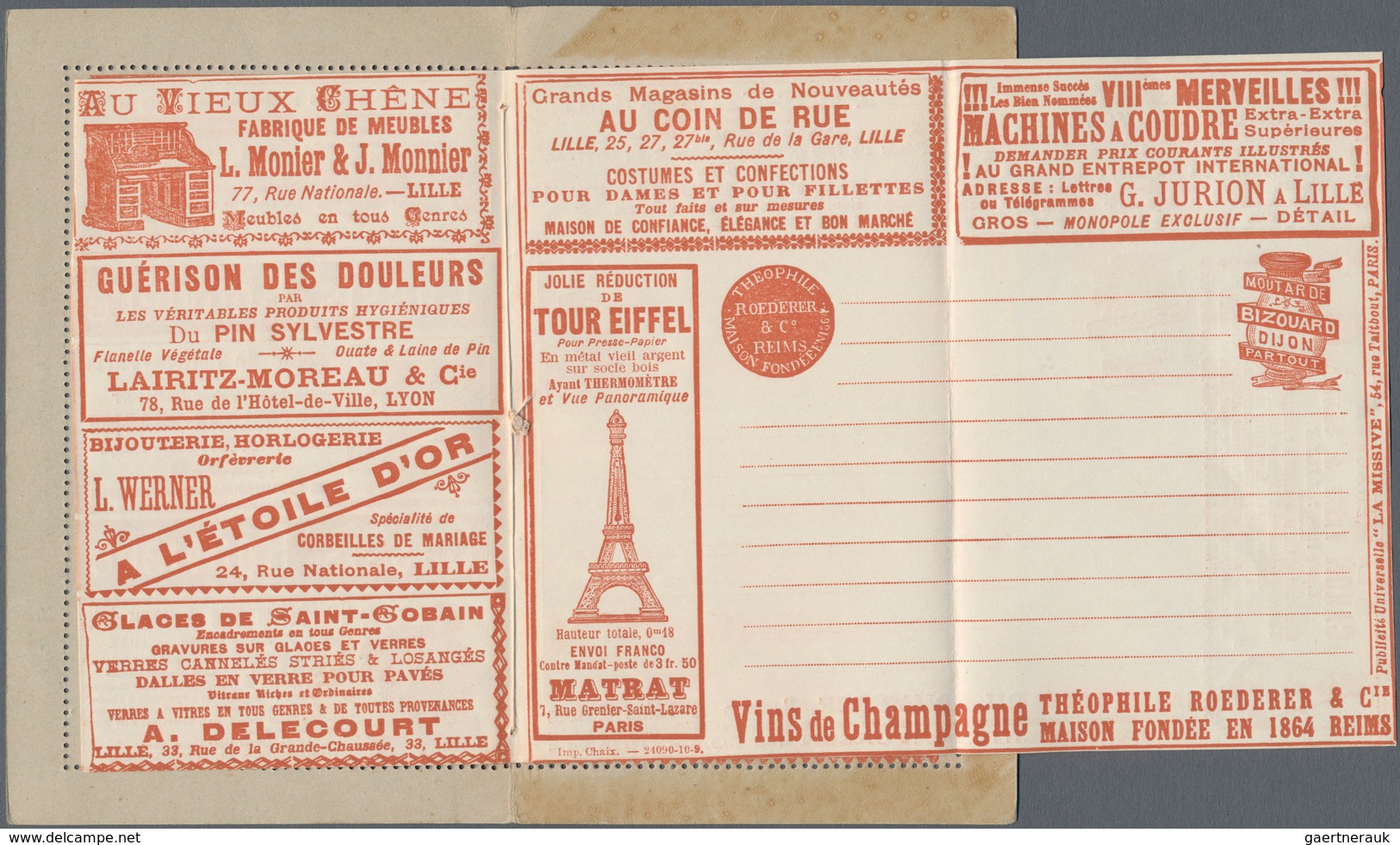 Thematik: Anzeigenganzsachen / Advertising Postal Stationery: 1890 (approx.), France. Advertising Le - Zonder Classificatie