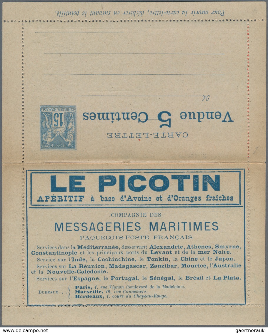 Thematik: Anzeigenganzsachen / Advertising Postal Stationery: 1890 (approx.), France. Advertising Le - Unclassified