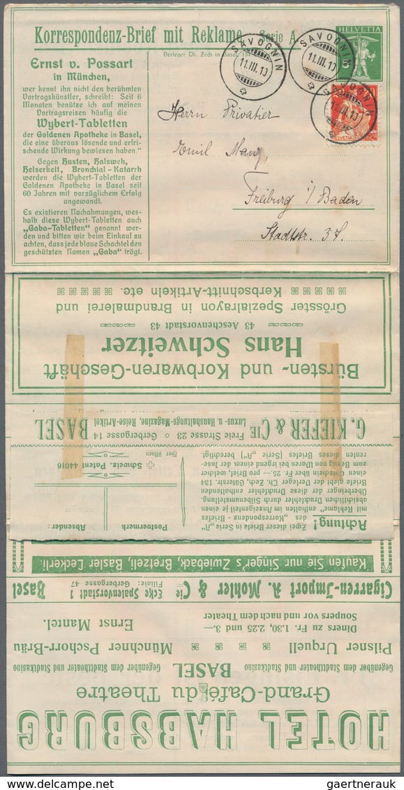 Thematik: Anzeigenganzsachen / Advertising Postal Stationery: 1910, Switzerland. Correspondence Lett - Ohne Zuordnung