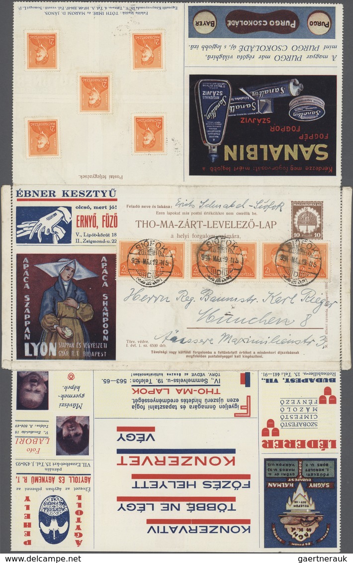 Thematik: Anzeigenganzsachen / Advertising Postal Stationery: 1934, Hungary. Advertising Letter Card - Non Classificati