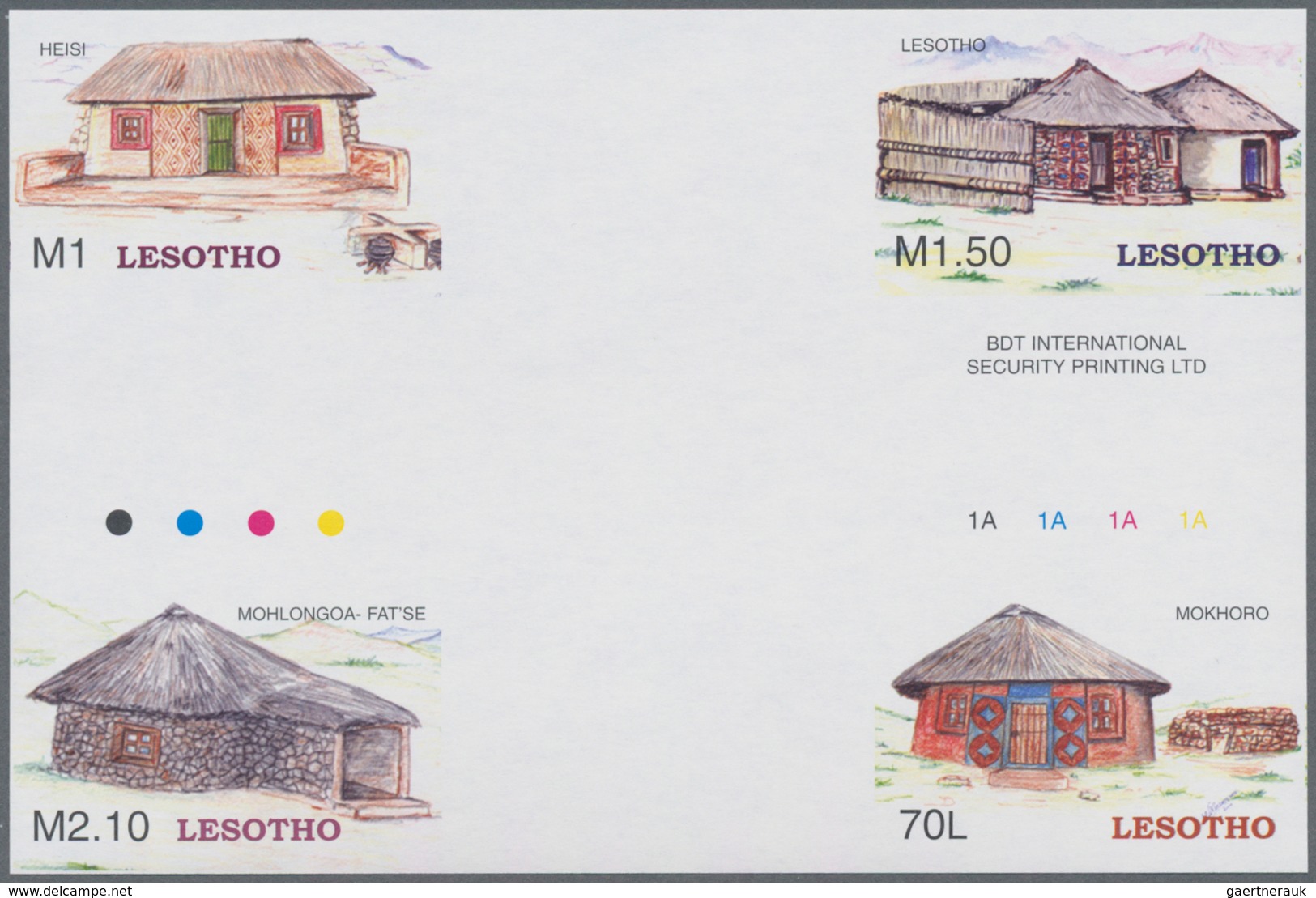 Thematik: Bauwerke / Buildings, Edifice: 2005, Lesotho. Complete Set "Traditional Houses Of The Baso - Sonstige & Ohne Zuordnung