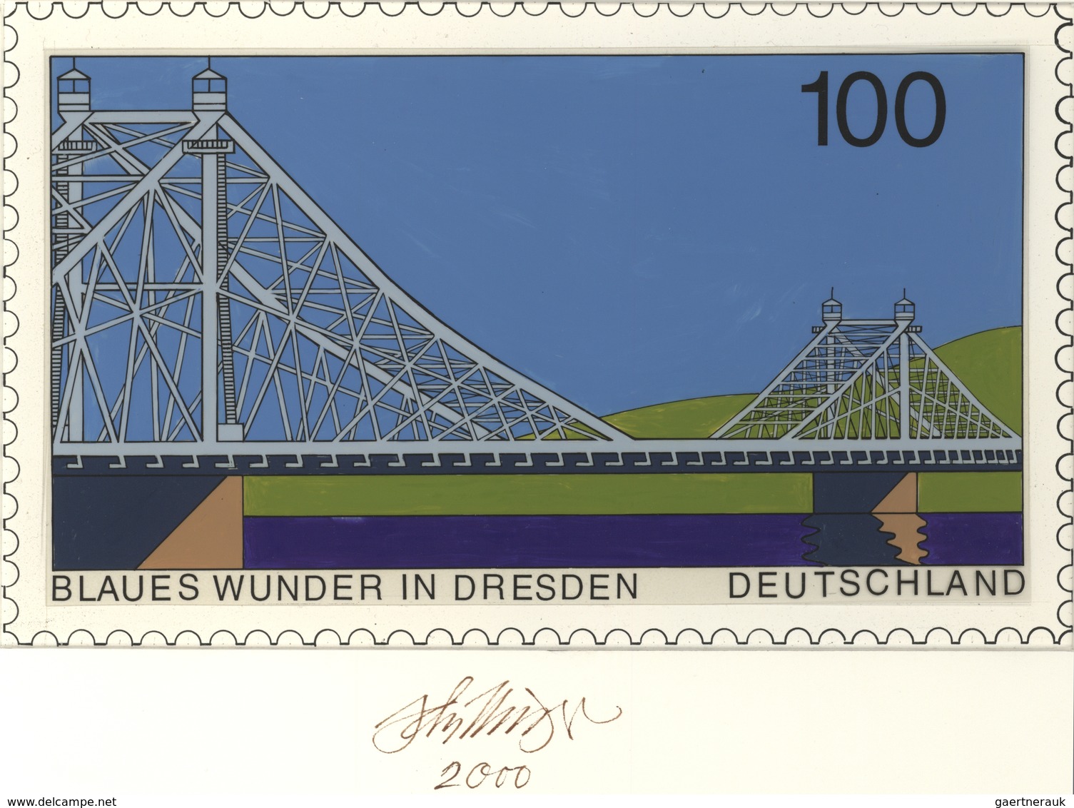 Thematik: Bauwerke-Brücken / Buildings-bridges: 2000, Bund, Nicht Angenommener Künstlerentwurf (26x1 - Ponti