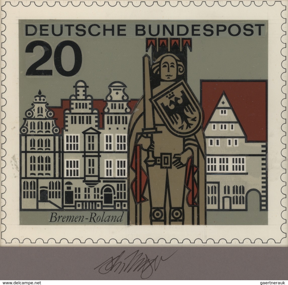 Thematik: Bauwerke-Denkmäler / Buildings-monuments: 1964, Bund, Nicht Angenommener Künstlerentwurf ( - Unclassified