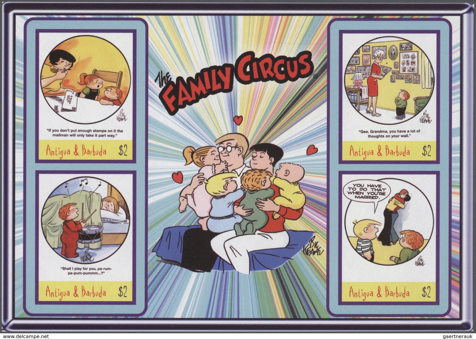 Thematik: Comics / Comics: 2004, ANTIGUA & BARBUDA: Cartoons 'The Family Circus' Complete Set Of 20 - Stripsverhalen