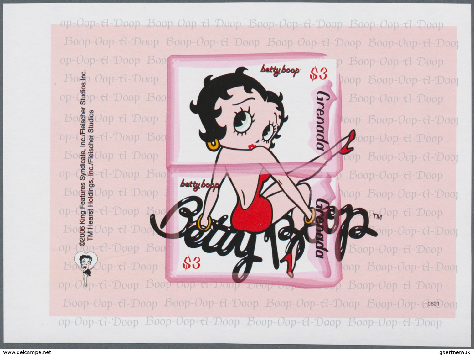 Thematik: Comics / Comics: 2006, GRENADA: Cartoons 'Betty Boop' Complete Set Of Ten In Two IMPERFORA - Comics