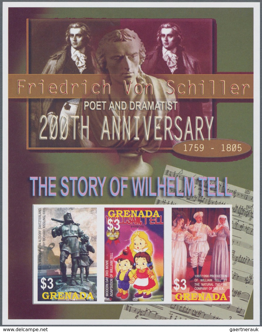 Thematik: Druck-Dichter / Printing-poets: 2005, GRENADA: 200 Years Of Death Of Friedrich Schiller IM - Schrijvers