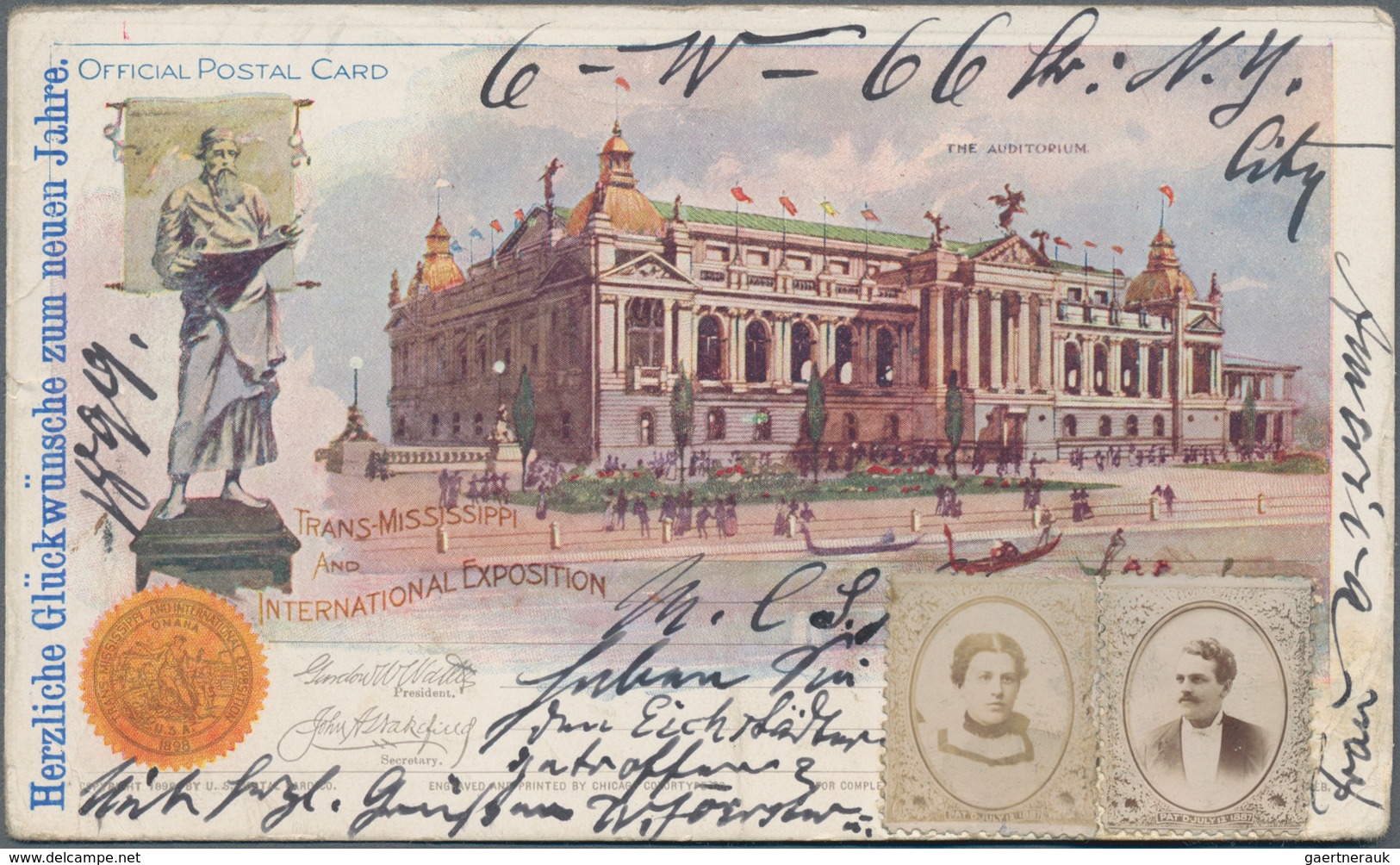 Thematik: Druck-Gutenberg / Printing-Gutenberg: 1899, USA. Private Postcard 1c Jefferson "Trans-Miss - Sonstige & Ohne Zuordnung