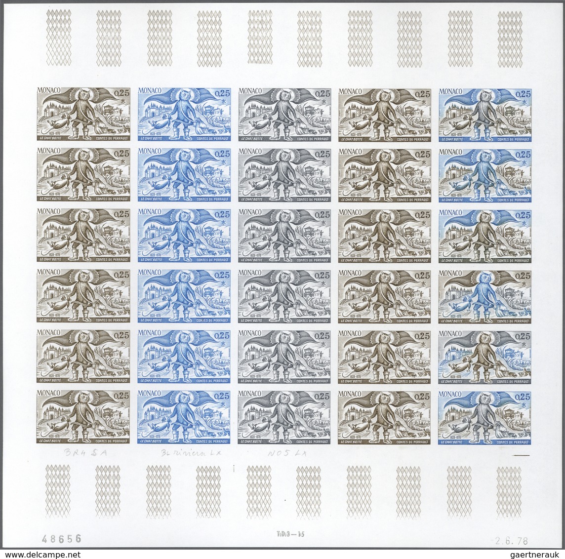 Thematik: Druck-Literatur-Märchen / printing-literature-fairy tales: 1978, Monaco. Complete set "C.