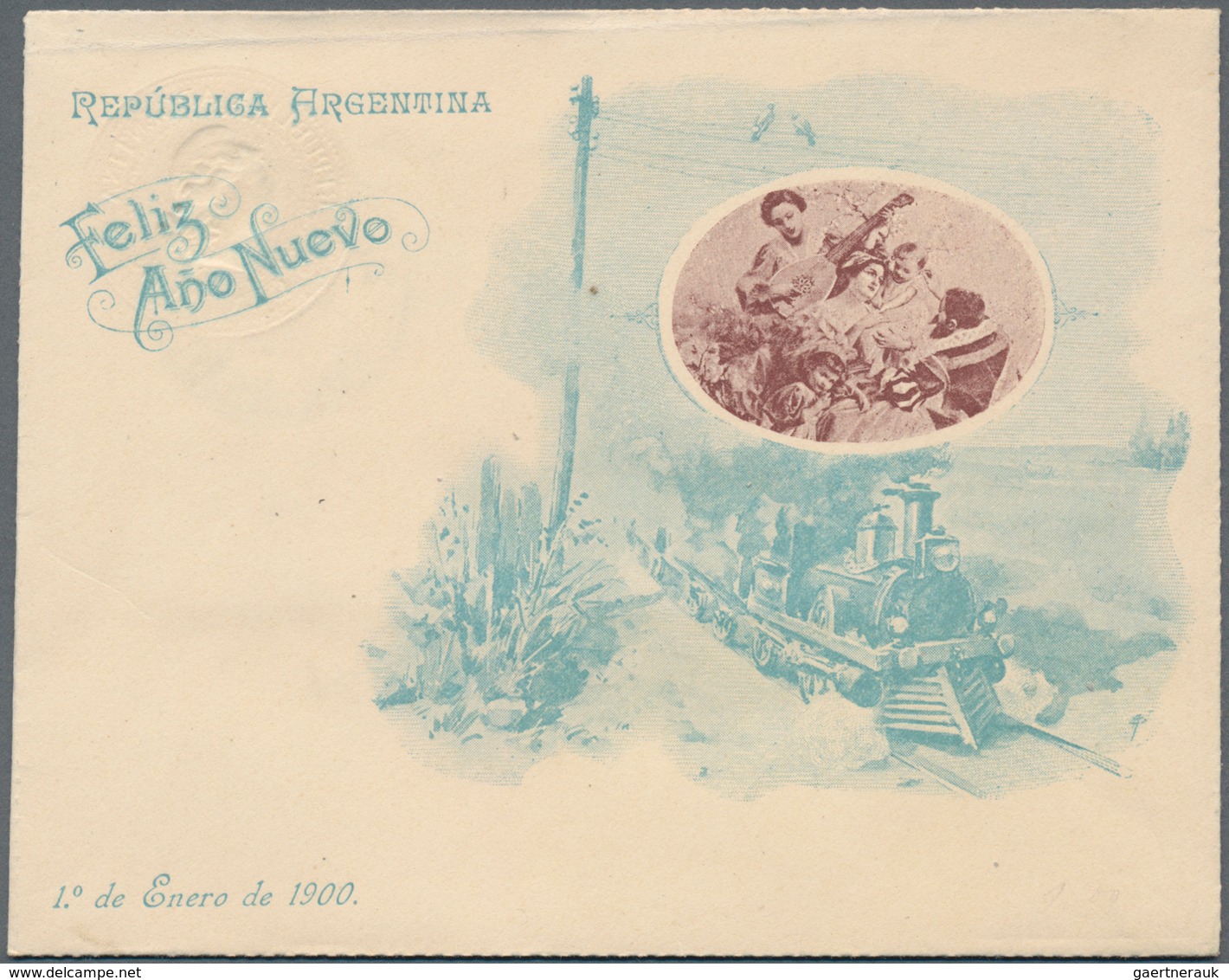 Thematik: Eisenbahn / Railway: 1899, Argentina. Lot Of 3 Entire New Years Covers 5c In The Same Desi - Eisenbahnen