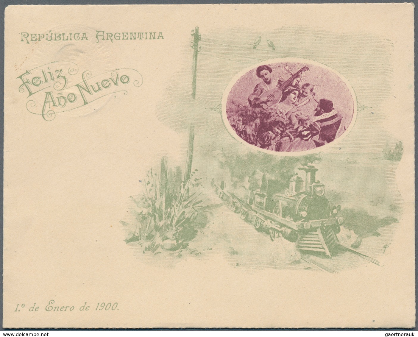 Thematik: Eisenbahn / Railway: 1899, Argentina. Lot Of 3 Entire New Years Covers 5c In The Same Desi - Eisenbahnen