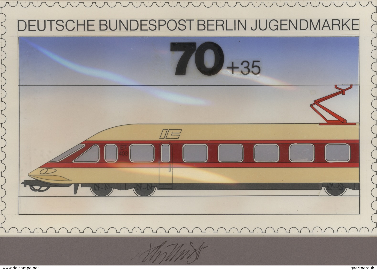 Thematik: Eisenbahn / Railway: 1975, Bund, Fast Identischer Künstlerentwurf (27x16,5) Von Prof. H.Sc - Eisenbahnen