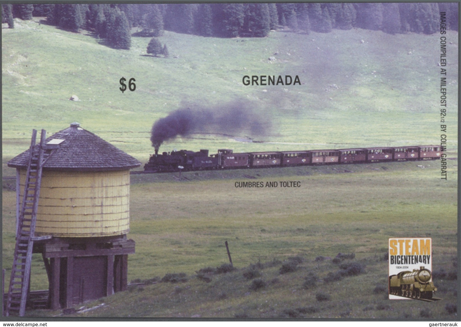Thematik: Eisenbahn / railway: 2004, GRENADA: 200 years of Steam Locomotives complete set of 27 in t