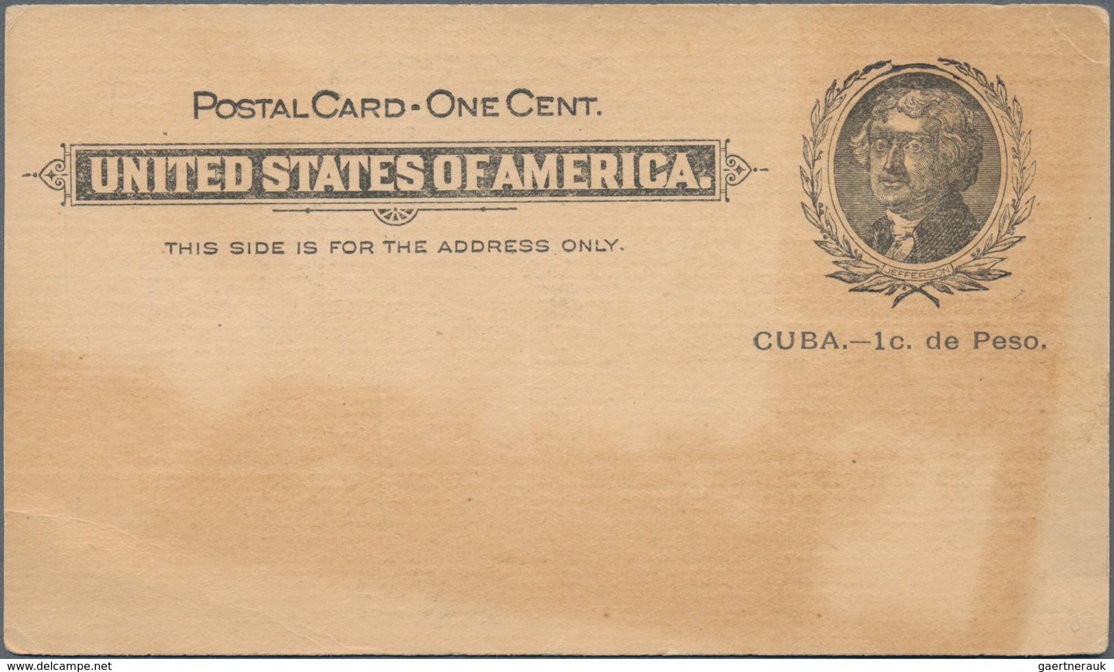 Thematik: Fahrrad / Bicycle: 1899 (approx.), Cuba. U.S. Postal Card UX14 Surcharged "CUBA.-1c. De Pe - Radsport