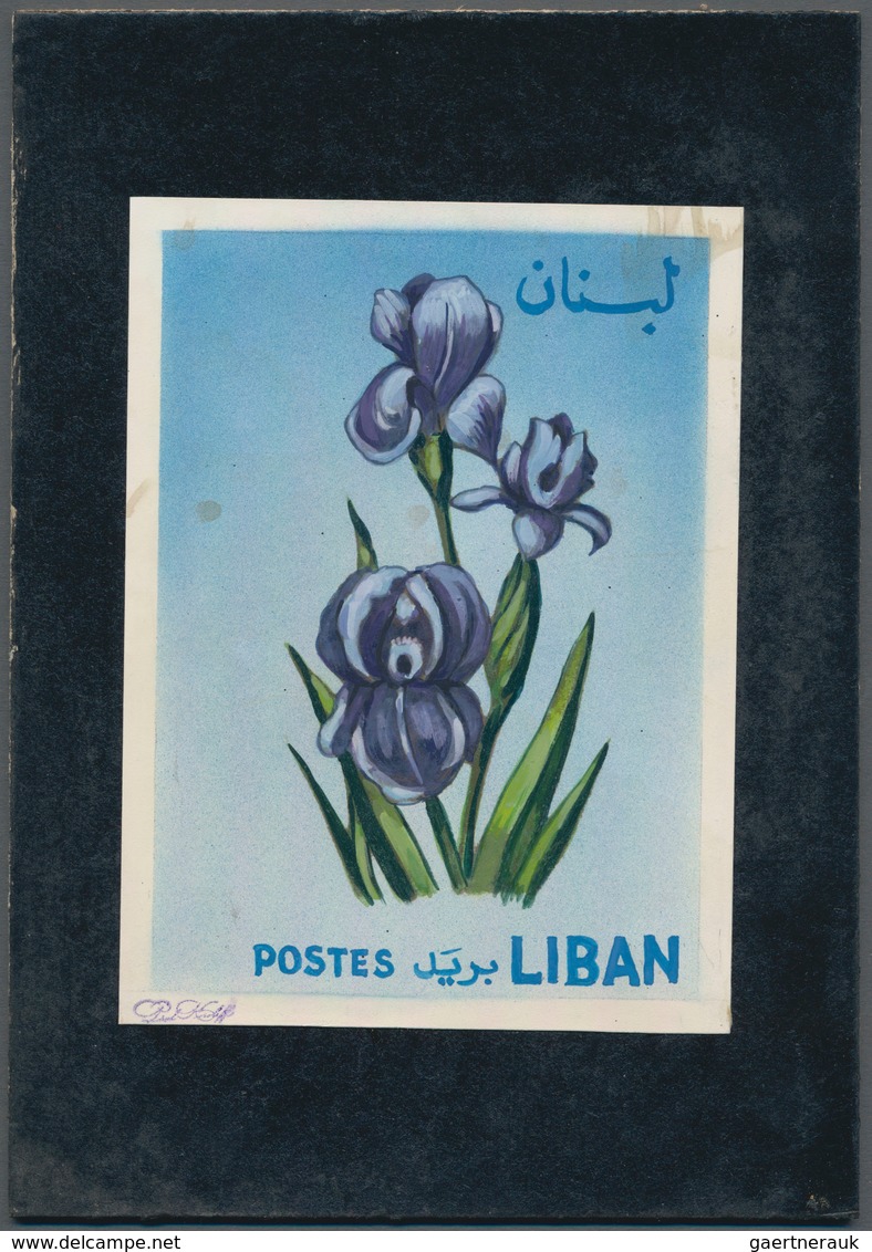 Thematik: Flora, Botanik / Flora, Botany, Bloom: 1964, Libanon, Issue Flowers, Artist Drawing (100x1 - Andere & Zonder Classificatie