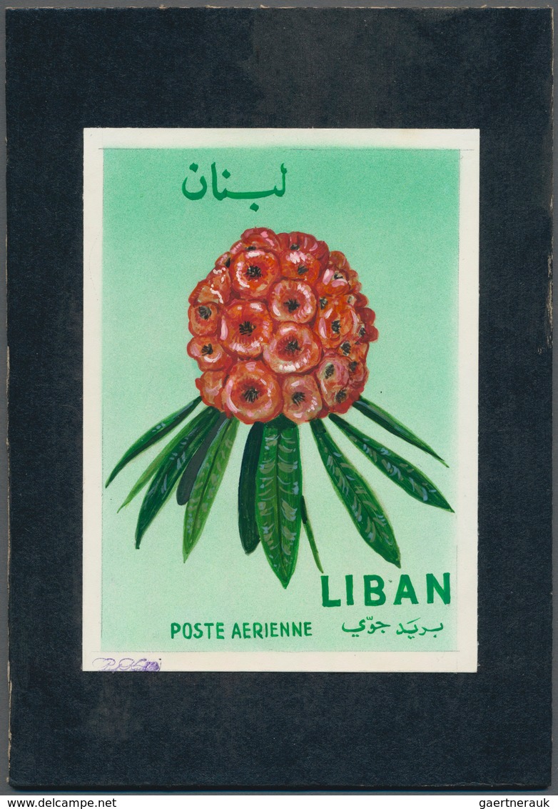 Thematik: Flora, Botanik / Flora, Botany, Bloom: 1964, Libanon, Issue Flowers, Artist Drawing (101x1 - Sonstige & Ohne Zuordnung