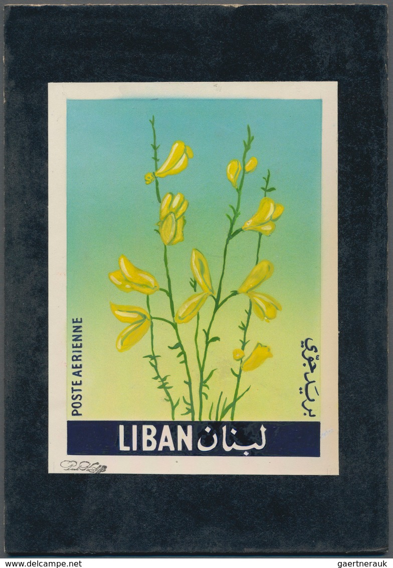 Thematik: Flora, Botanik / Flora, Botany, Bloom: 1964, Libanon, Issue Flowers, Artist Drawing (105x1 - Andere & Zonder Classificatie