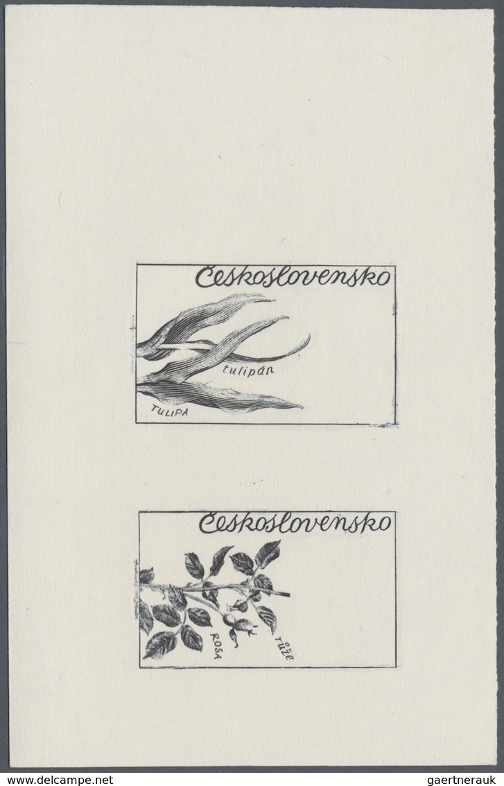 Thematik: Flora, Botanik / Flora, Botany, Bloom: 1973, Czechoslovakia, 60h. "Tulipa", Three Progress - Andere & Zonder Classificatie