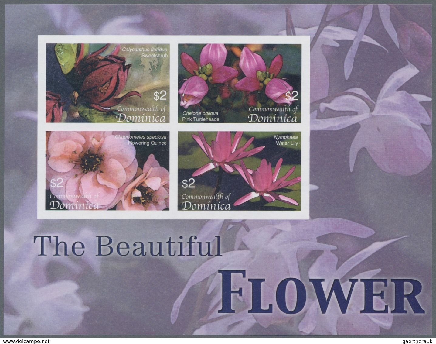 Thematik: Flora, Botanik / Flora, Botany, Bloom: 2005, Dominica. Imperforate Miniature Sheet Of 4 Fo - Andere & Zonder Classificatie
